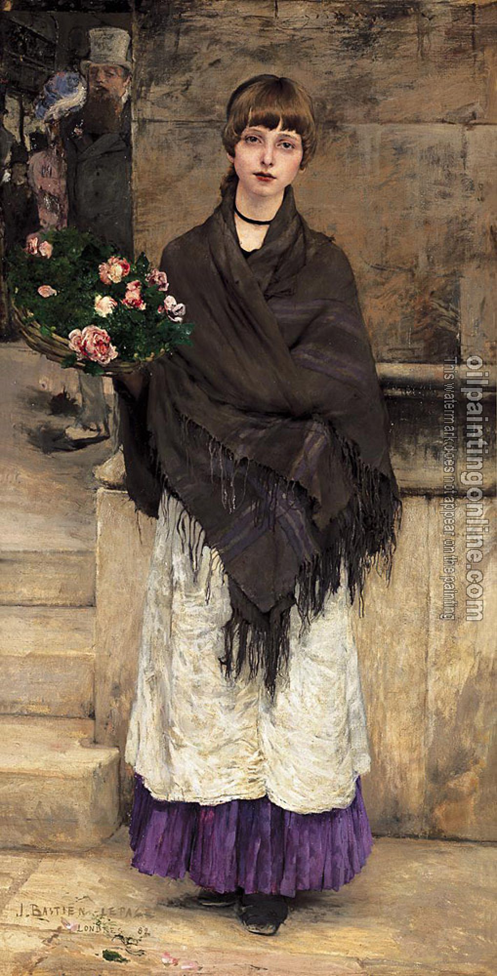 Jules Bastien-Lepage - Marchande de Fleurs a Londres